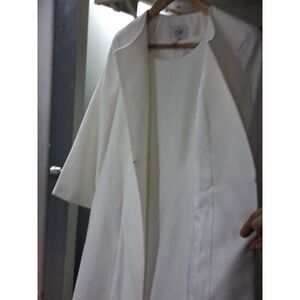 NEW Le Suit Petite Vanilla Ice 2 Piece Dress Suit Jacket Sz 10P Ivory White Chic